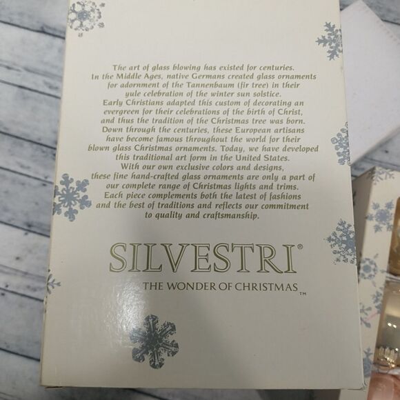 Silvestri Lot of 2 Boxes Glass 3" Ball Christmas Ornaments Vtg. Condition - Picture 4 of 4